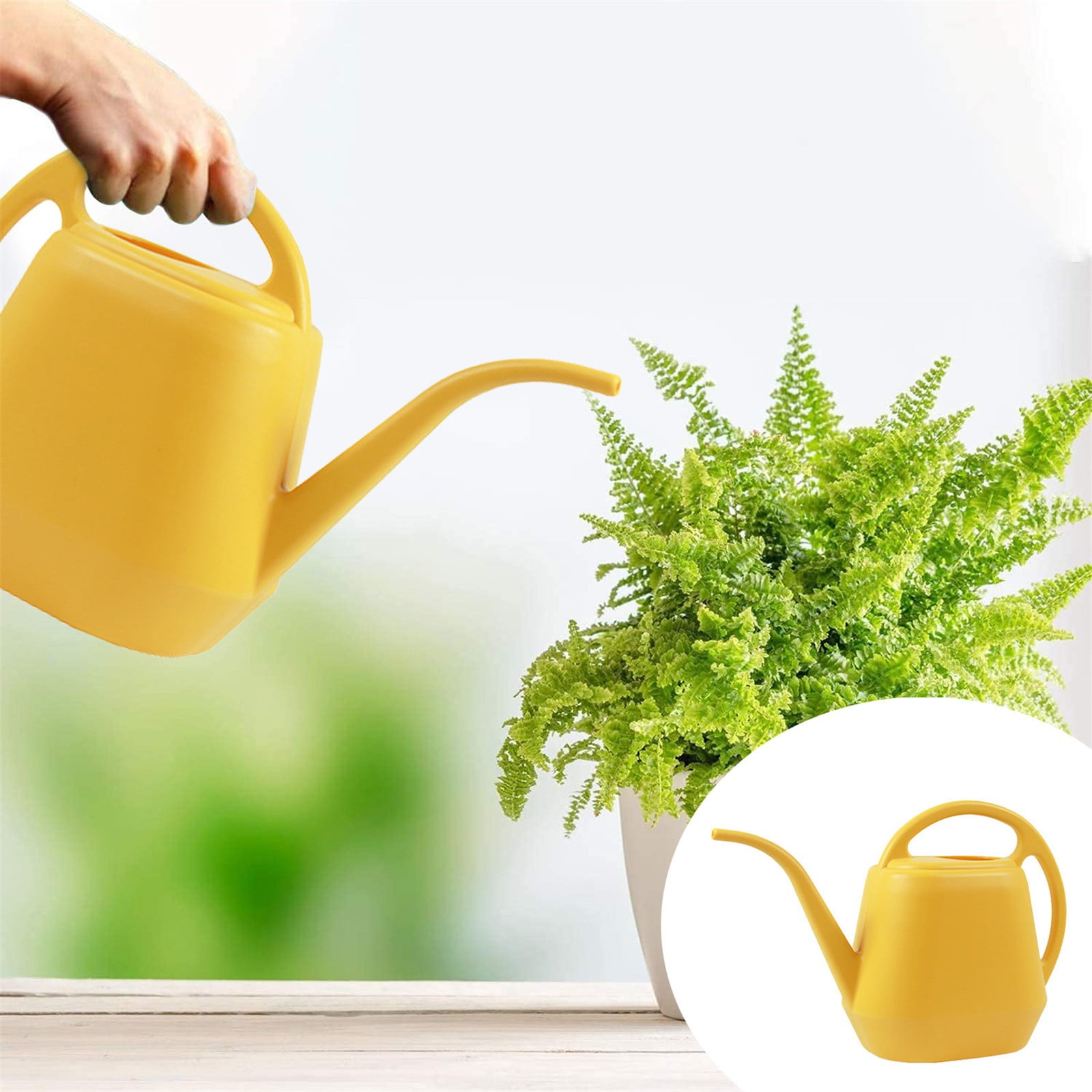 Pot Watering Jug Small Plant Indoor Watering Jug Long Spout Watering Jug Watering Garden Pot Household Watering Jug Watering Garden Kettle (2L) Yellow — image 2