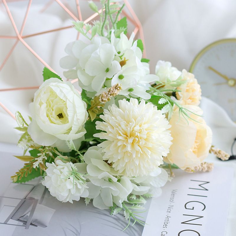 7-Branch Handheld Artificial Bouquet | Ins-Style Spring Romance, Long-Lasting Healing Little Happiness/7-prong rose hydrangea [enchanting purple] — image 6