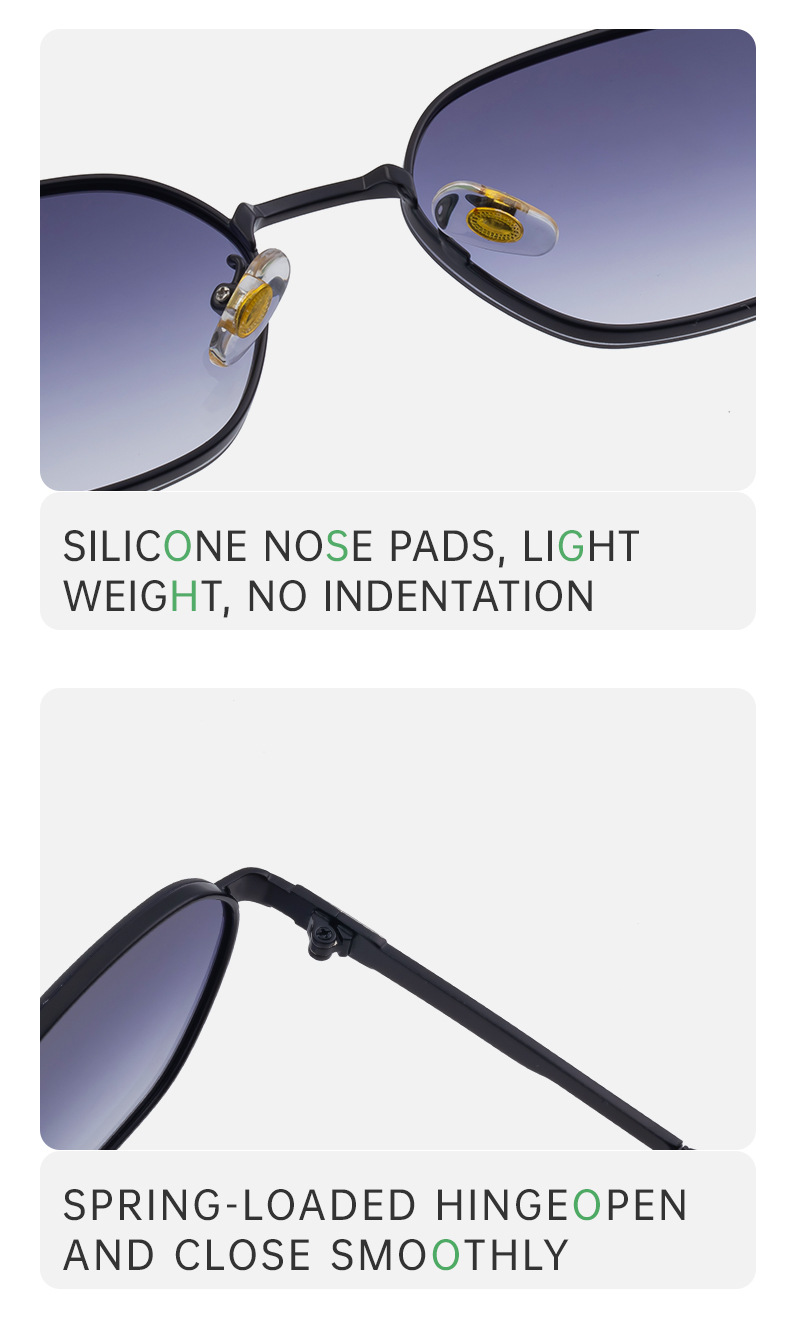 Blue Lenses Chic Oval Sunglasses for Women - UV400 Protection Lightweight Metal Frame, Comfortable Design โ image 6
