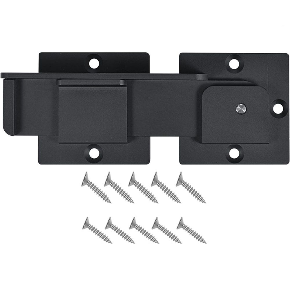 7.5" Flip Gate Latch Lock with Padlock Holes, 4mm Heavy Duty Aluminum Alloy Door Latch for Outdoor Wooden Fence, Swing and Sliding Open Gate, Double Gate, Barn