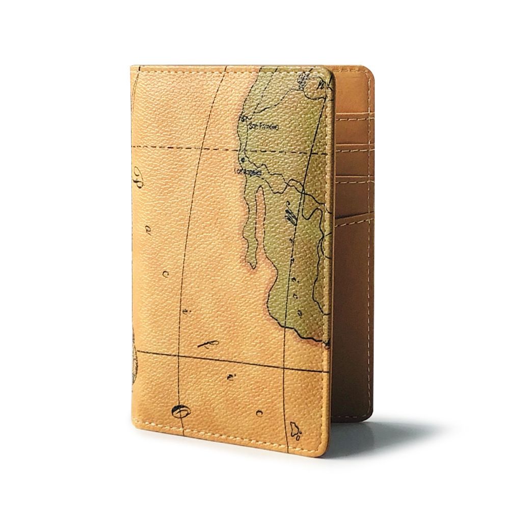 World Map 3D Passport Holder Cover Case PU -Leather Credit Cards Protection Covers for Travel(4 pcs) — image 3