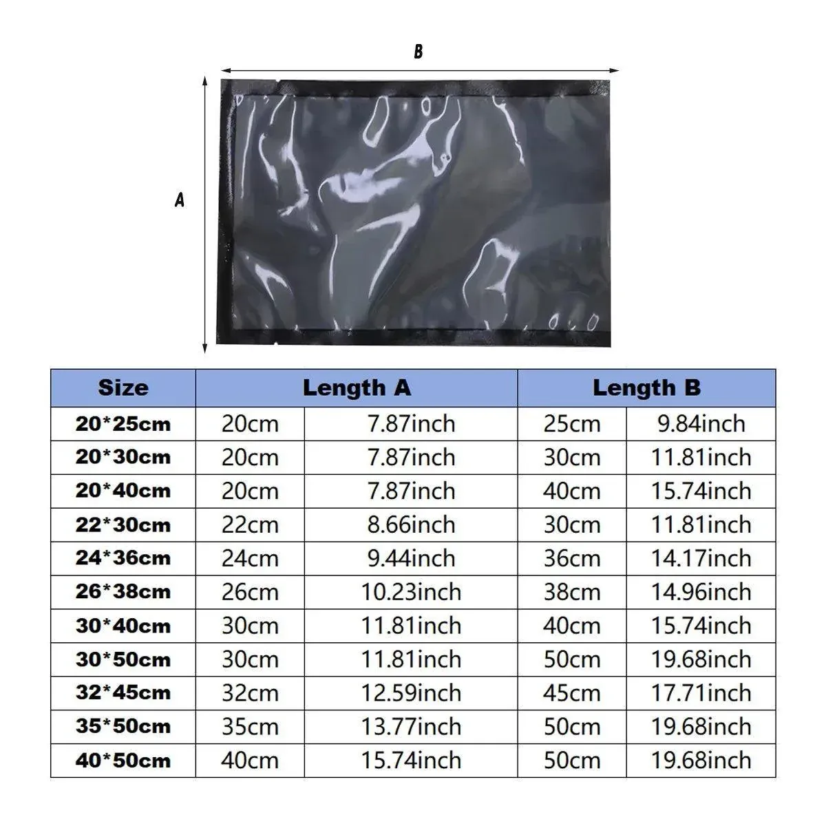 100pcs Transparent Vacuum Bags Air Compression Sealed Food Packaging - 15*20cm — image 5