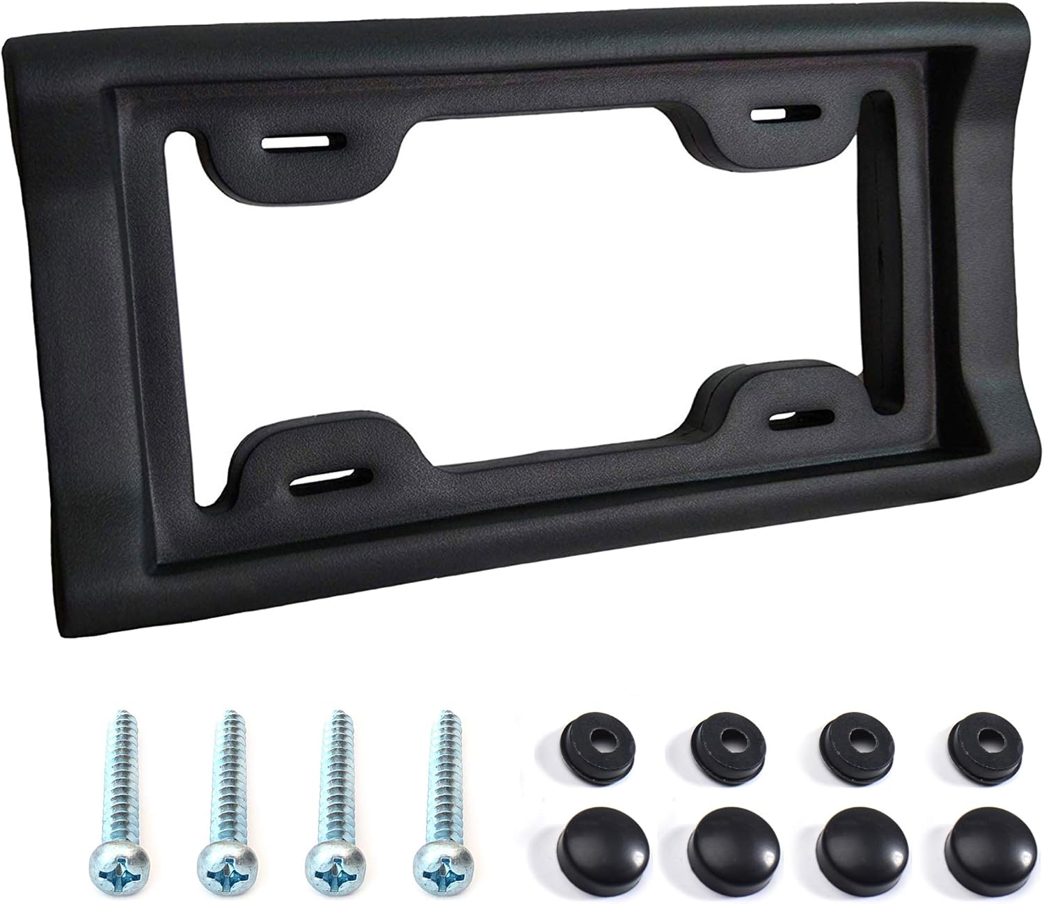 Ultimate License Plate Bumper Guard Screws Included - 2.3" Thick Rubber License Plate Mount Protects Bumper from Scratches and Dents - Universal Fit for Cars