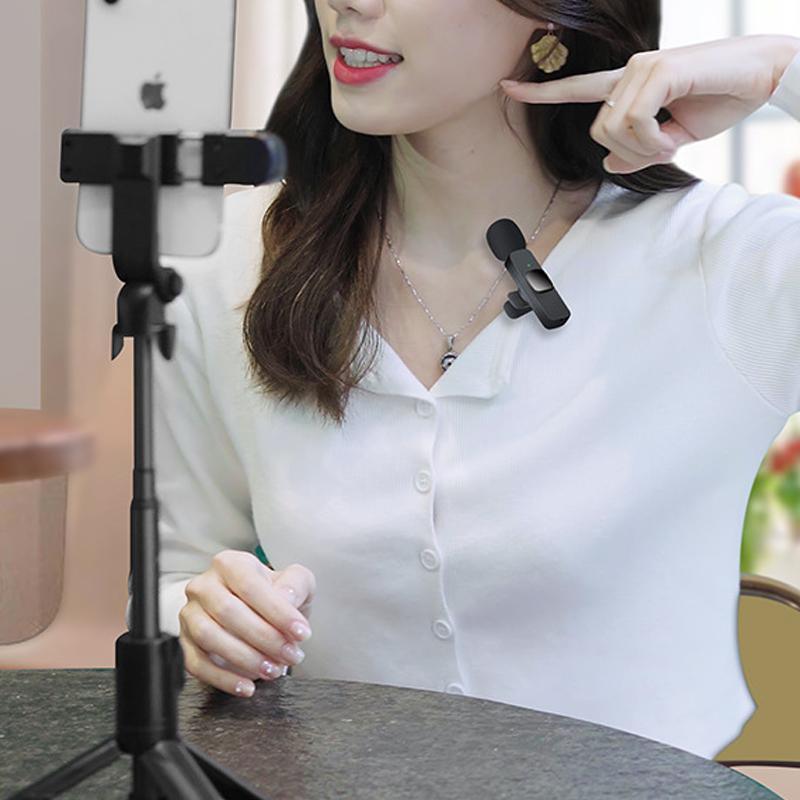 Wireless Lavalier Microphone Mini Mic For Android iPhone iPad Vlog Live Stream - Type-C (Two Microphones) — image 3