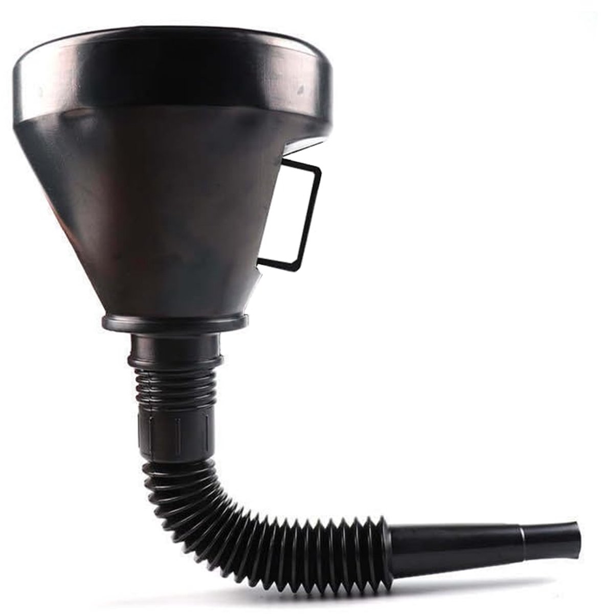 Car oil funnel - With flexible spout and filter - Ø 142 mm - 39 cm - Black - Plastic - Flexible hose - Filling up oil / petrol — image 2