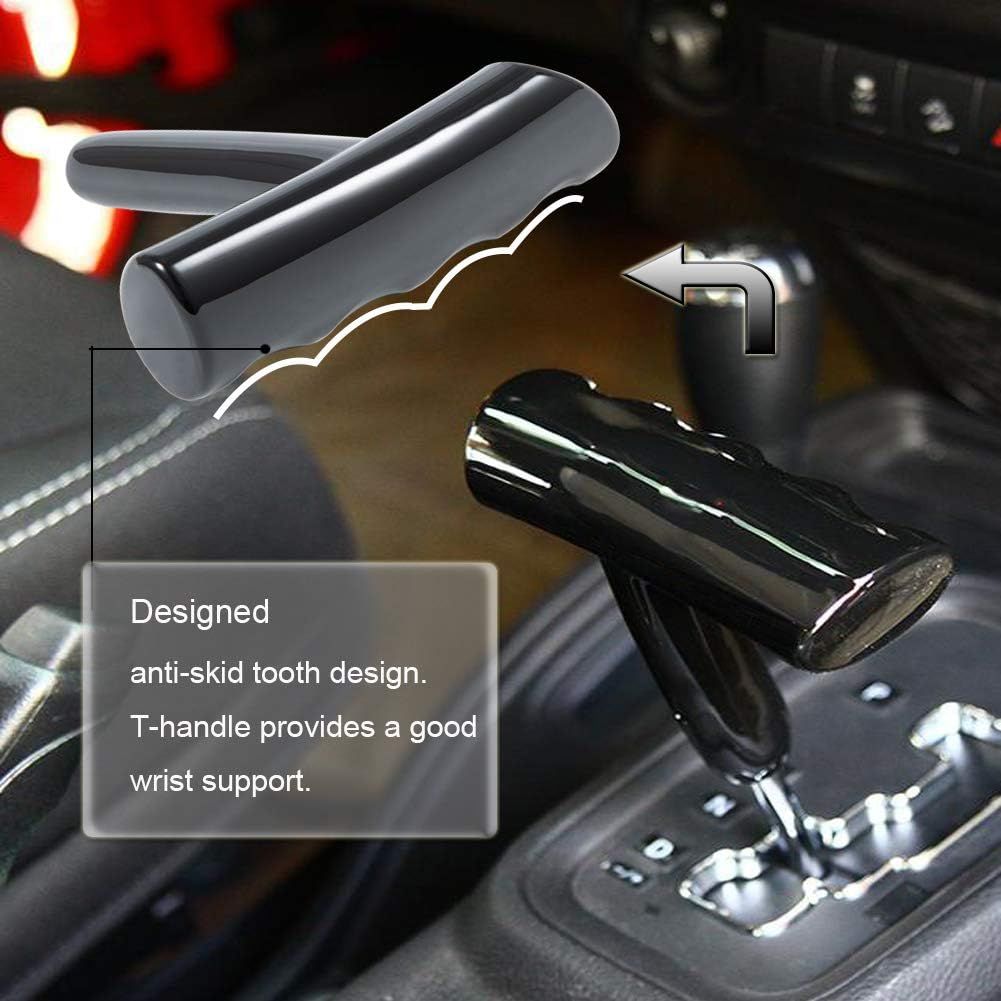 Handle Gear Shifter Knob Fits for stylish and luxurious to show your excellent aesthetics shift knob is very easy to install(Black)