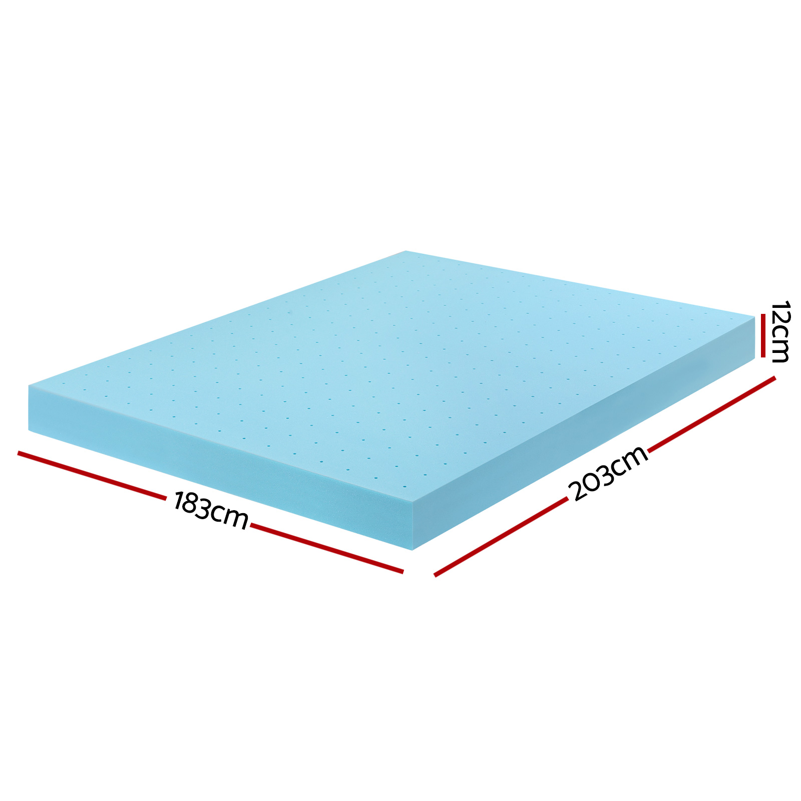 Giselle 12cm Memory Foam Mattress Topper Ventilated Cool Gel Bamboo Cover King โ image 2