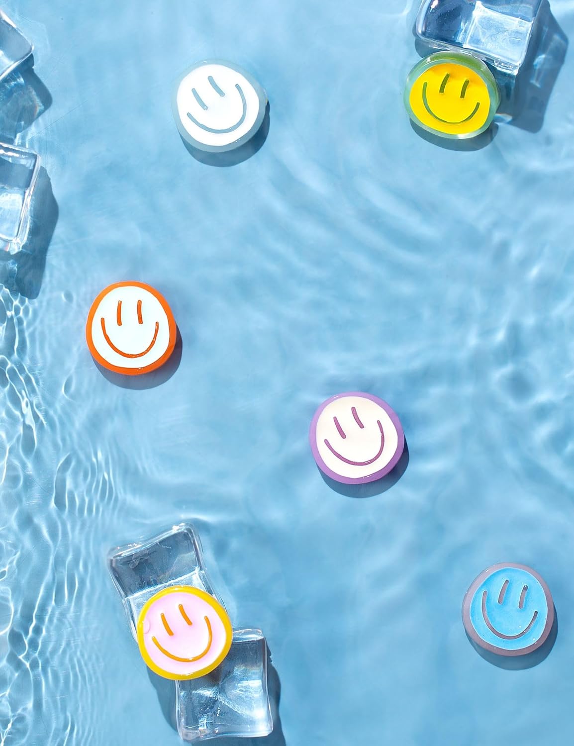 12Pcs Fridge Magnets Cute Refrigerator Magnets, Colorful Magnets for Whiteboard Cabinet Locker, Resin Smile Face Decorative Magnets for Classroom Kitchen — image 5