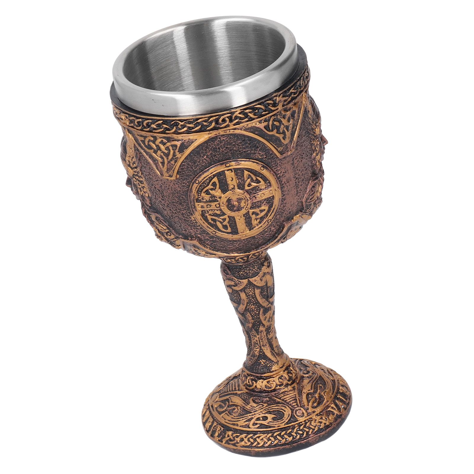 Nordic Wine Goblet Resin Shell Stainless Steel Unique Retro Beer Cup for Cocktails Whisky Red Wine โ image 5