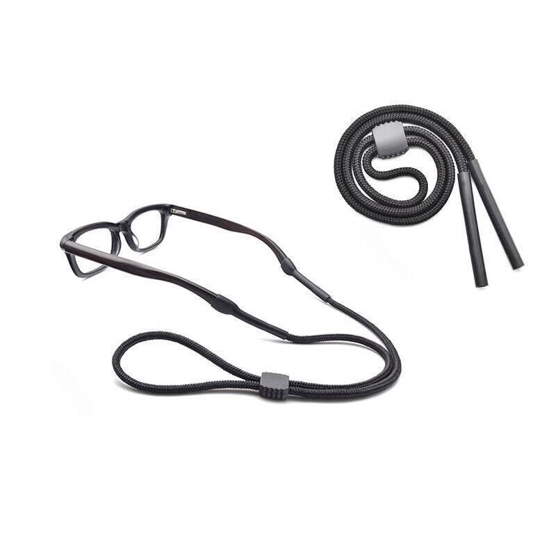 Glasses Lanyard Sports Comfortable Nylon Adjustable Spectacles Neck Strap Cord - Black — image 5