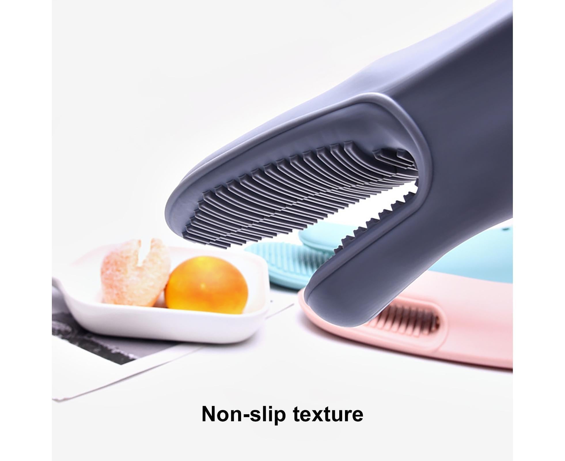 Heat Resistant Silicone Non-slip Oven Grilling BBQ Mitts Cooking Baking Gloves-Pink — image 6