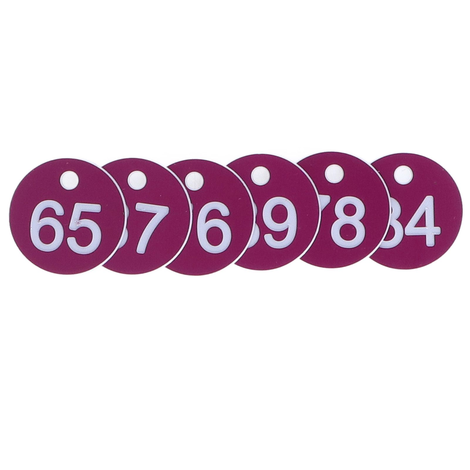 50Pcs Numbered Label Round Simple Beautiful Beehive Tag Breeding Supplies for Beekeeping Animal HusbandryNumbers 51 to 100 Purple — image 2