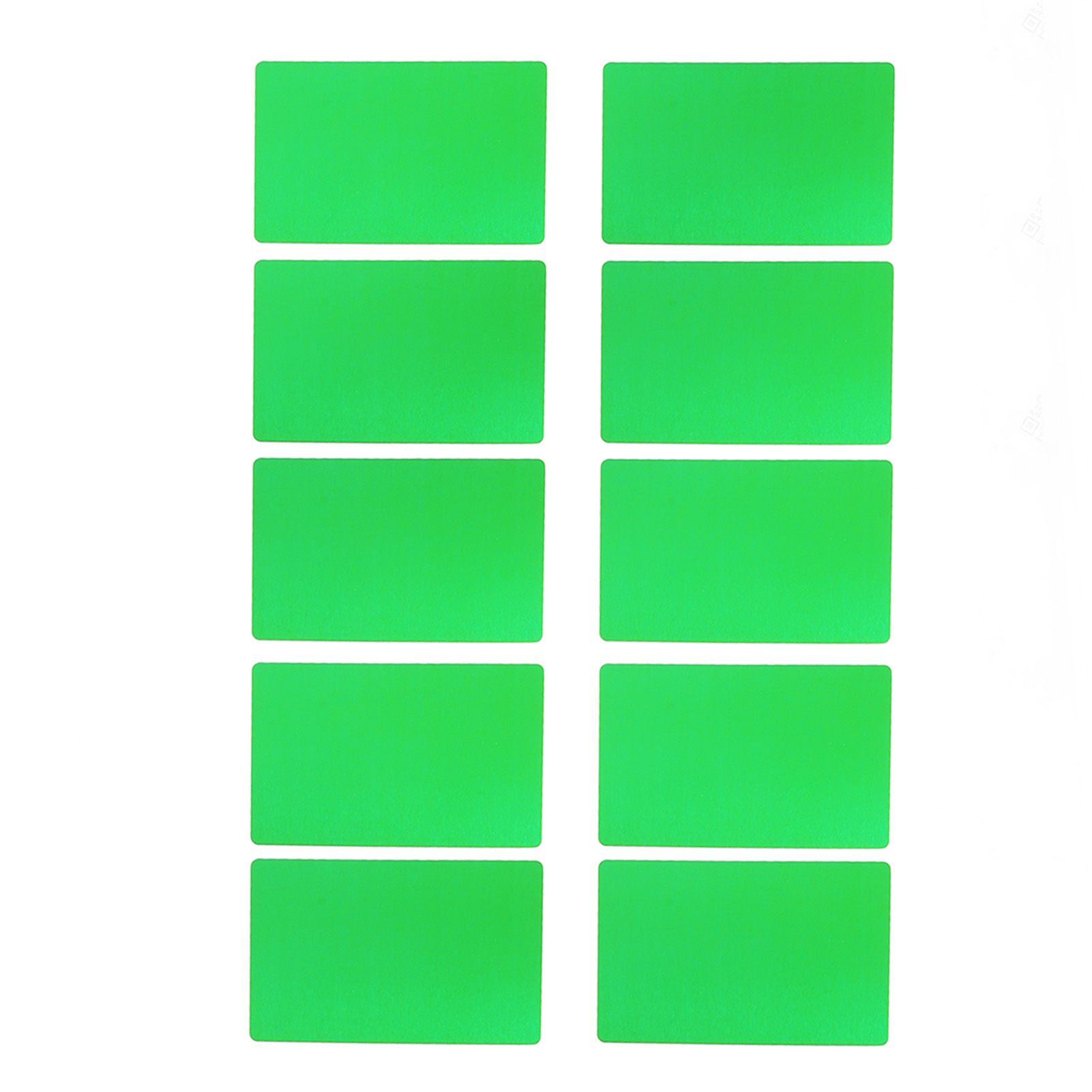 50PCS Business Name Card Laser Engraving Waterproof and Wear Resistant Aluminum Visiting Card for Company Green — image 3