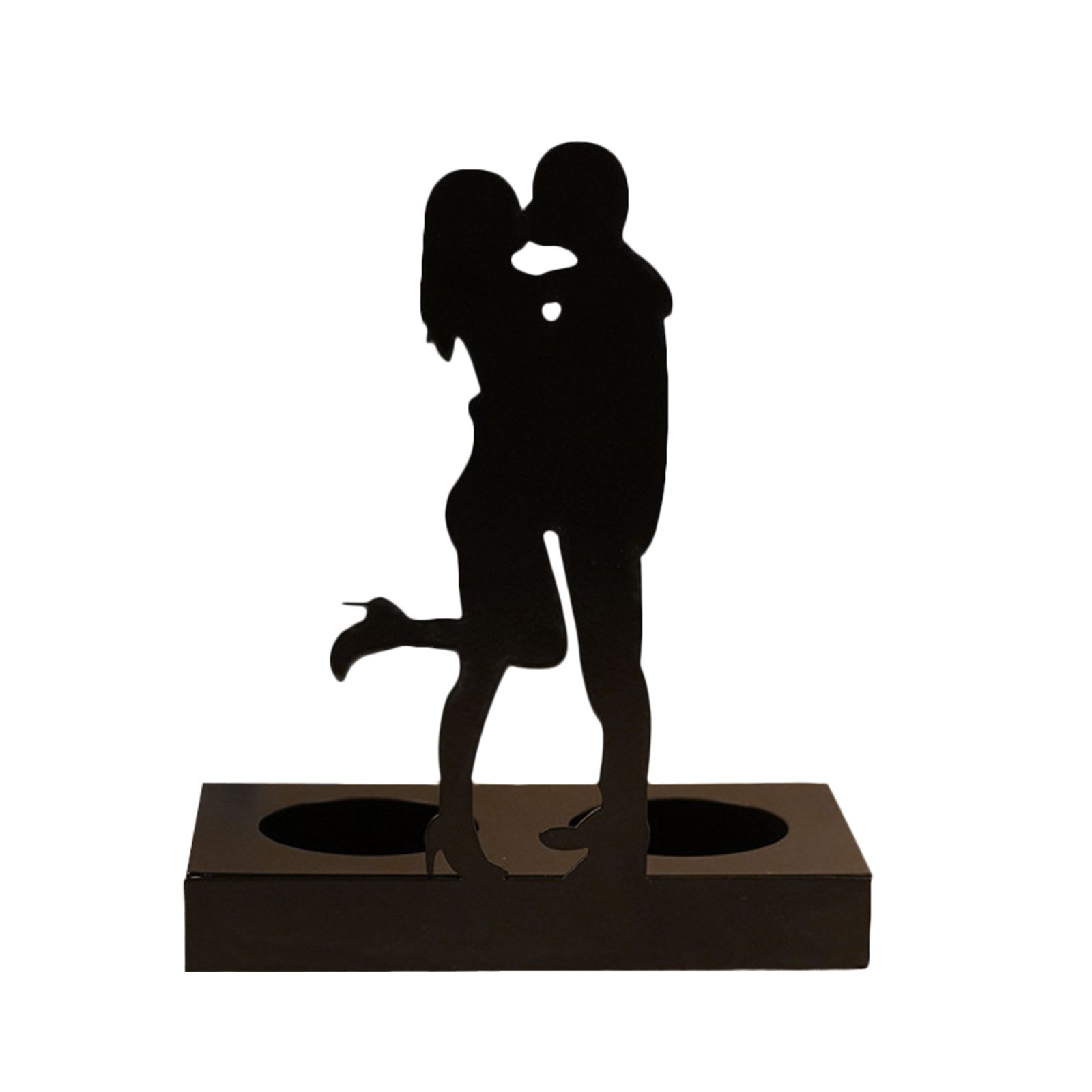 Iron Candle Holder Romantic Couple Candle Statue Gifts for Couple for Wedding Anniversary