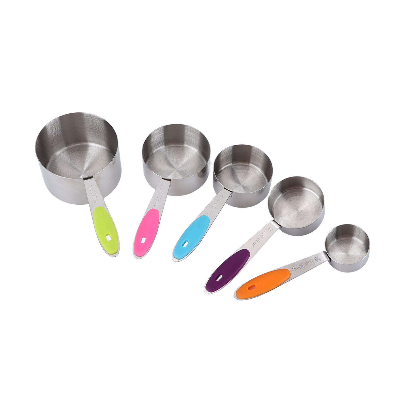 10Pcs/Set Stainless Steel Spoon Kitchen Baking Tools with Silicone Handle Removable Buckle — image 4