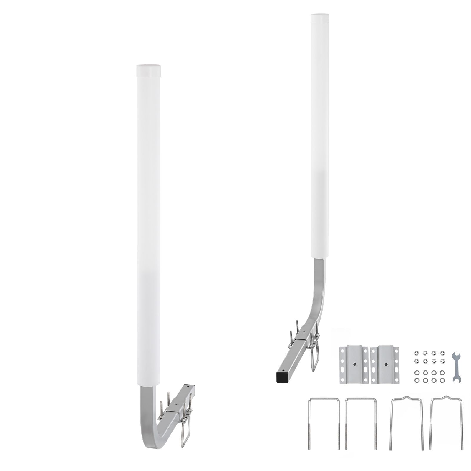 Boat Trailer Guide, 1016mm Adjustable Design Trailer Guide Poles, 2PCS High-Hardness Steel Trailer Guide-Ons, Trailer Guides with PVC Pipe Posts, for Ski Boat