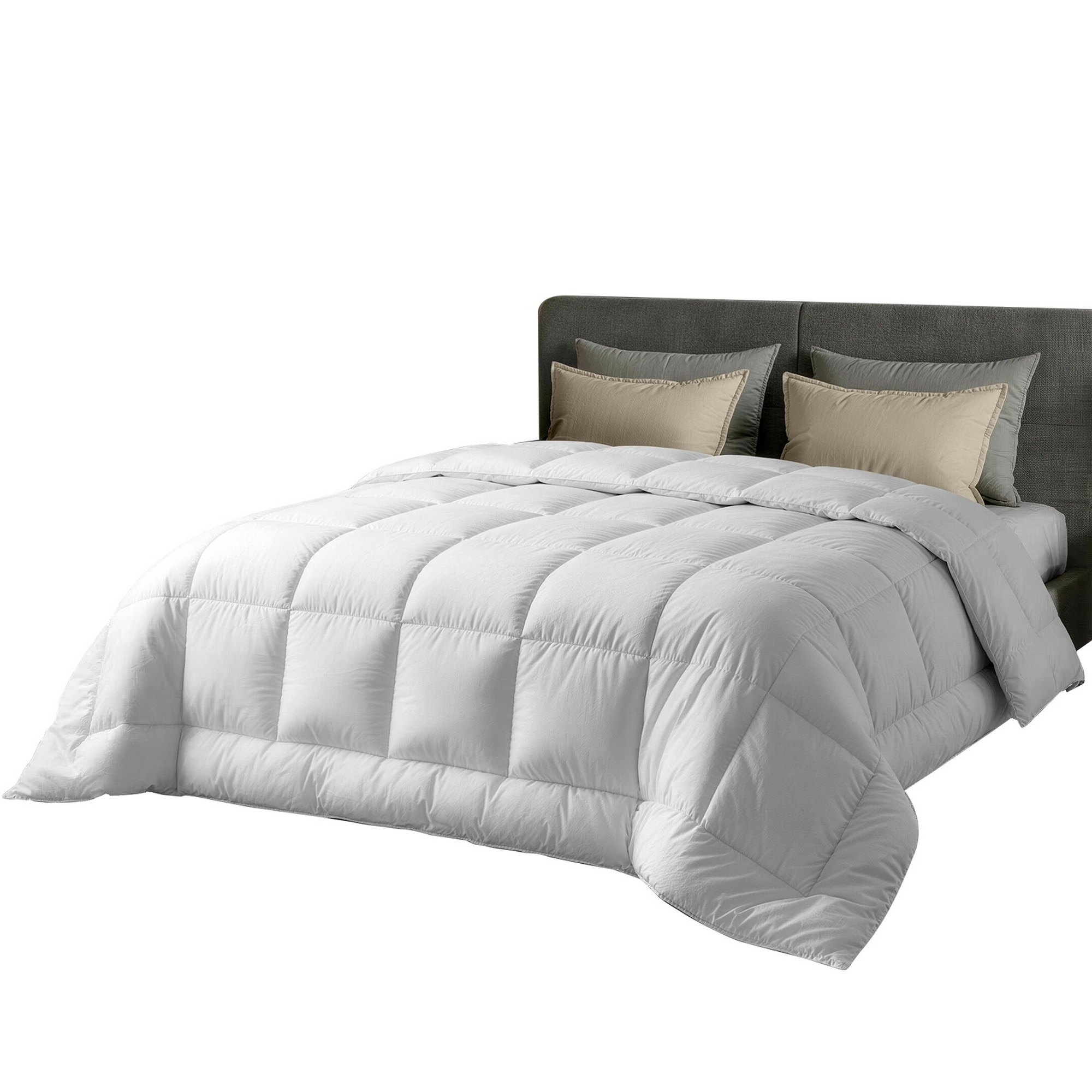 Giselle Bedding Wool Quilt 500GSM Thick King Winter Doona Baffle Box Construction 100% Wool Filling โ image 2
