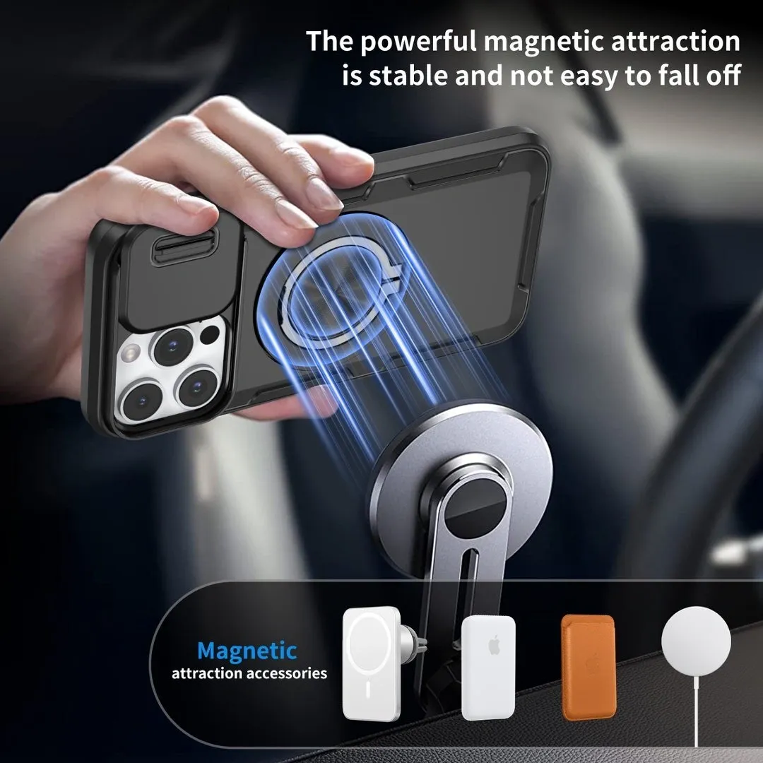 2-in-1 Magnetic Sliding Lens Case, Black for iPhone 14 Pro — image 3