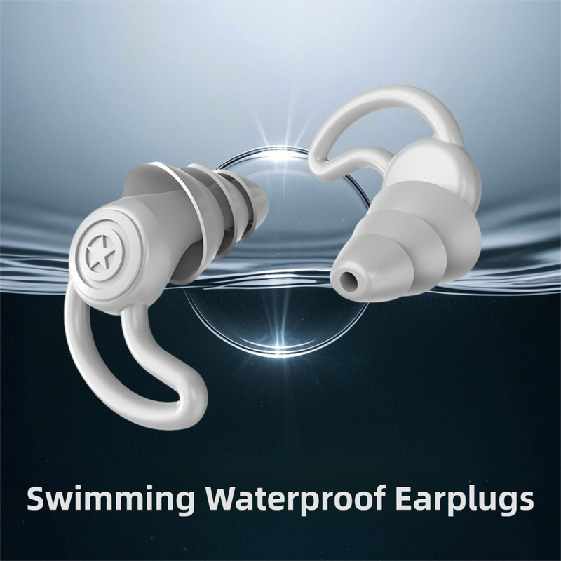 2-Pairs Pink Noise Reduction Silicone Ear Plugs for Swimming, Sleep, and Study - Waterproof Reusable Sound Blocking Earplugs — image 2