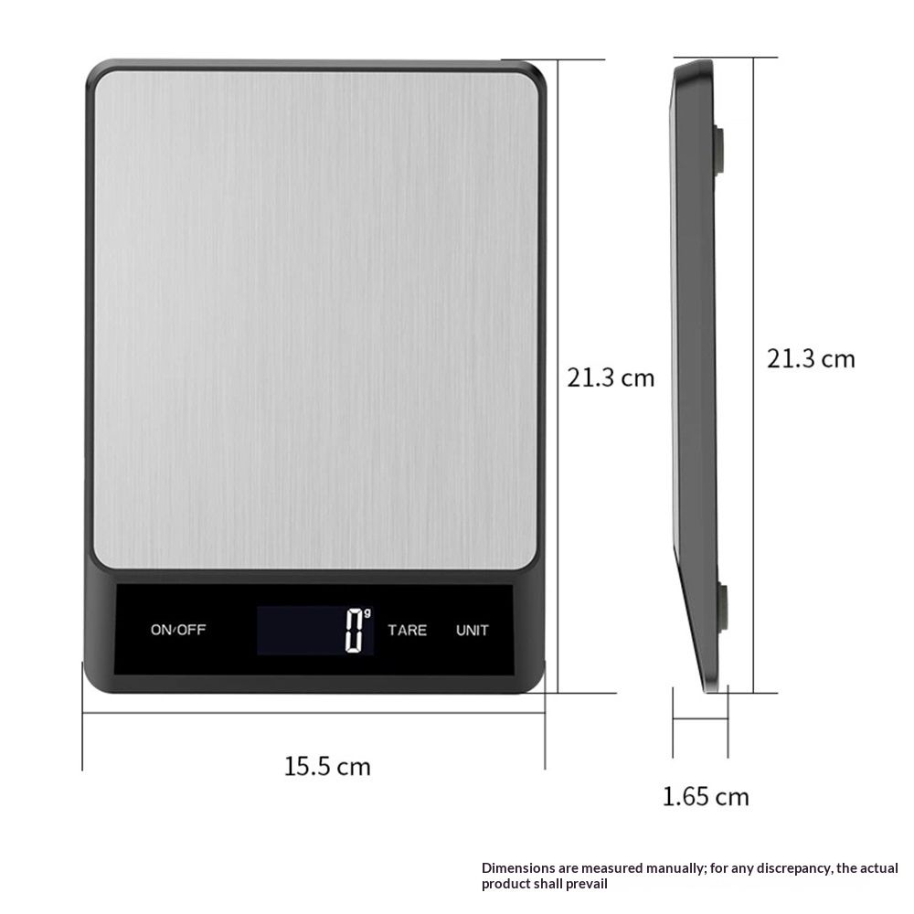 Food Scale - Rechargeable Digital Kitchen Scale, 15kg/1g Precision, Type-C, Grams/Ounces, LCD Display, Black — image 5