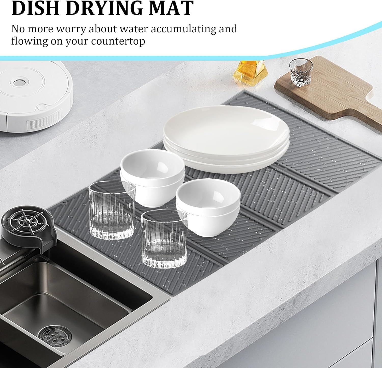 Dish Drying Mat for Kitchen Counter — image 4