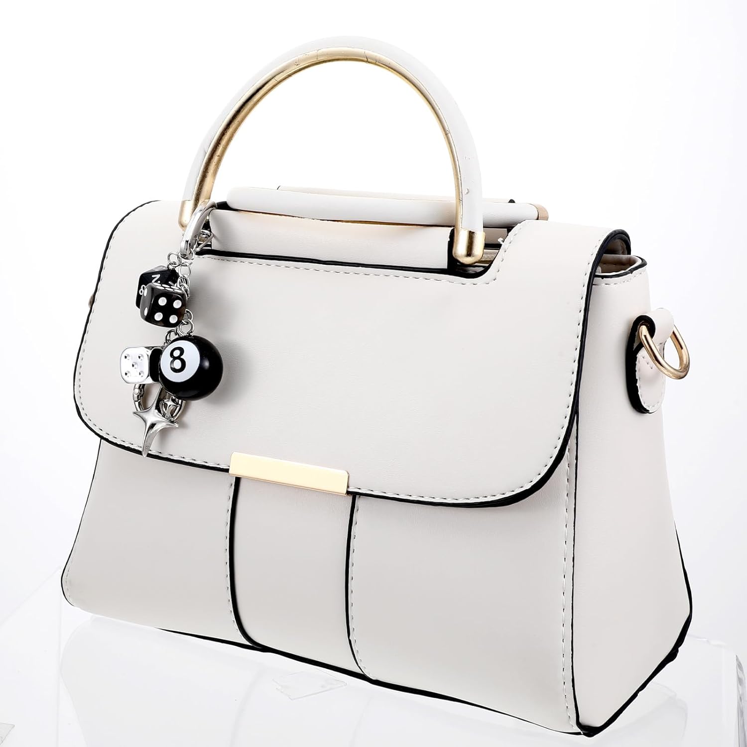 8 Ball Dice Keychain Charms,Y2K Bag Charm for Handbags Cool Purse Charms Key Chain Accessories Charm for Women — image 5