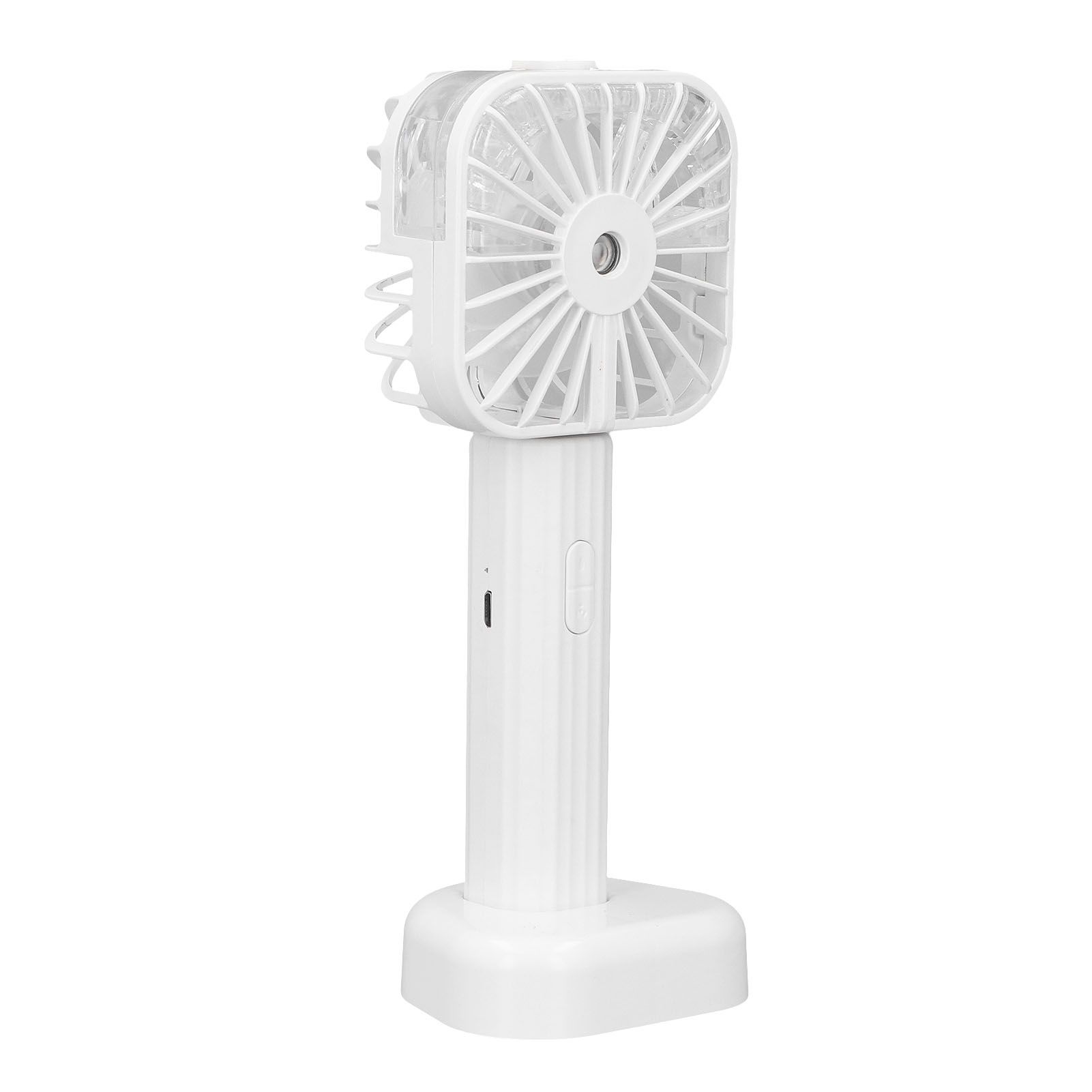 Hand Held Misting Fan Portable Battery Operated USB Rechargeable Quiet Spray Cooling Fan for Travel Outdoors White โ image 4