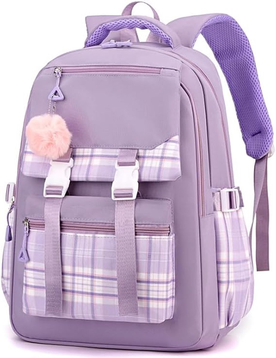 Girls School Student School Bag Outdoor Backpack - Youth school bag - Backpack - Pink - Luxury Backpack - Laptop bag - School bag - Backpack - Rucksack - Large — image 3