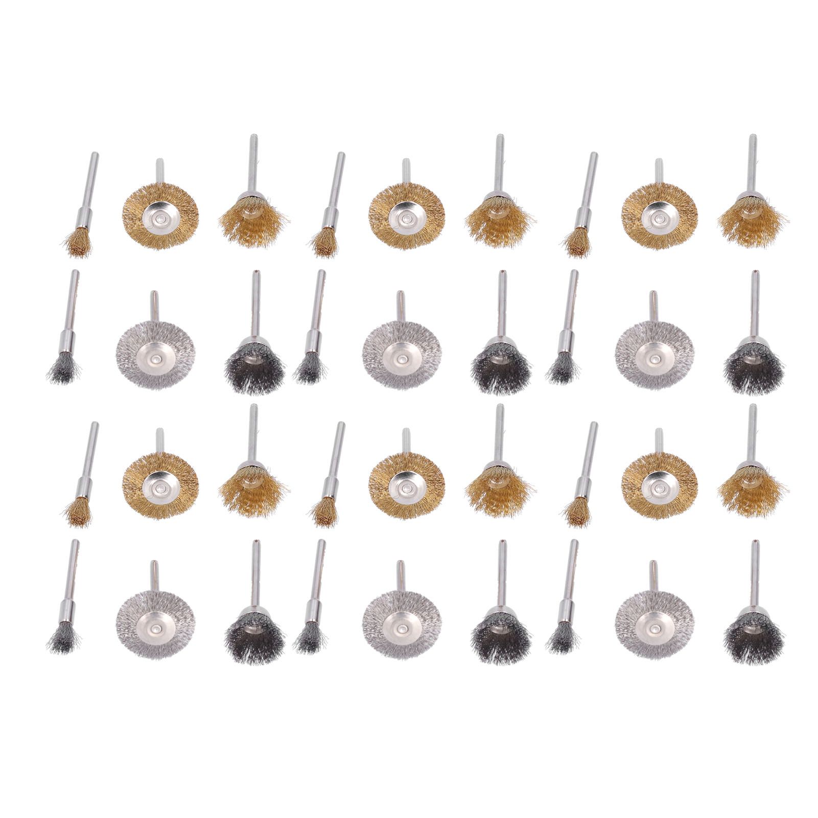 36PCs set Wire Polishing Wheel Pen Flat Bowl Shaped Steel Wire Wheel Brush Kit Accessories โ image 3