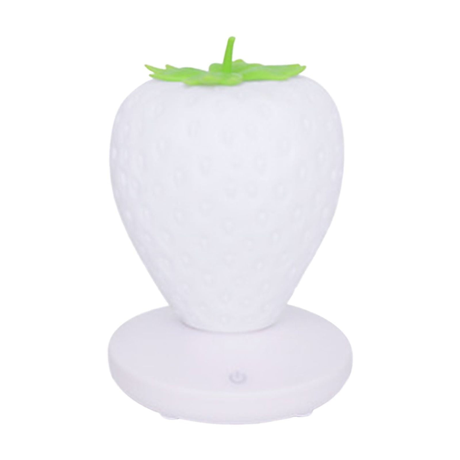 Strawberry Night Light, Silicone Strawberry LED Lamp with USB Powered, Color Changing Small Night Light, 3 Gear Touch Lighting, for Birthday Party Holiday — image 2