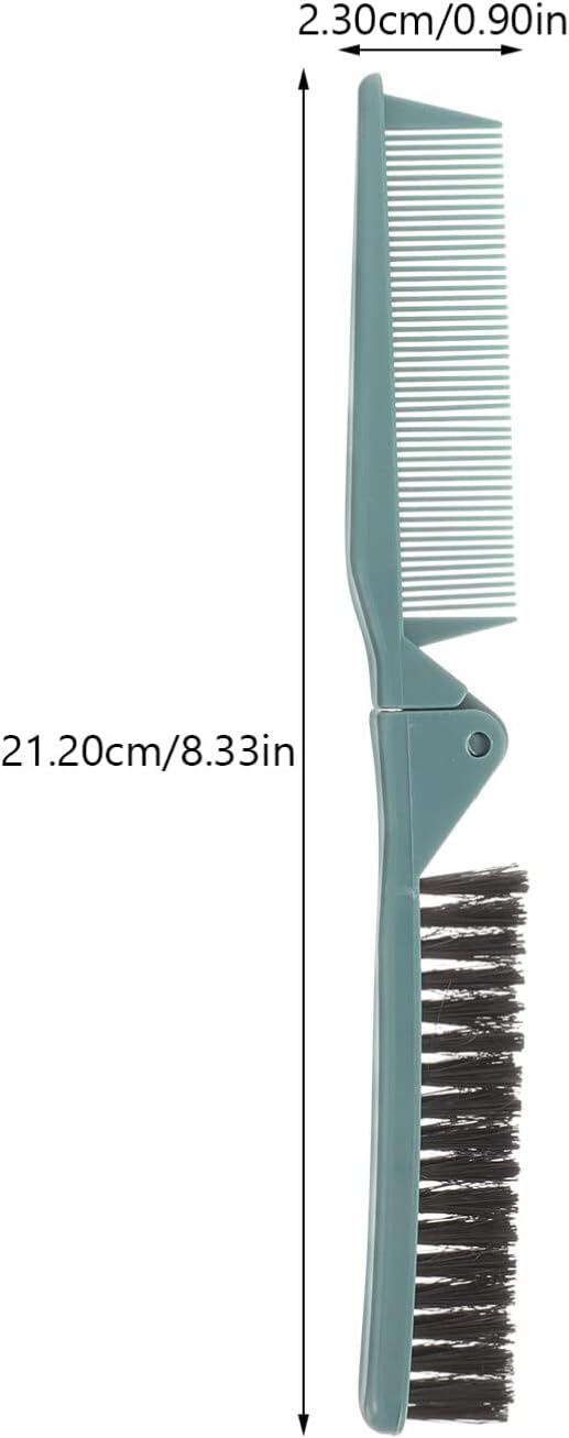 2Pcs Small Double Folding Hair Brush: Hair Styling Salon Brush Comb Folding Comb Double Use Comb for Curly And Straight Hair — image 2