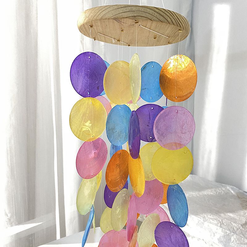 Creative Ins Fresh Shell Wind Chime Decorative Mirror Shell Simple Countryside Living Room Study Balcony Decorative Pendant — image 2