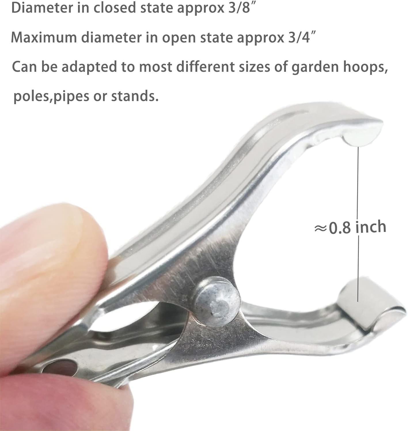 40 PCS Garden Clips, Greenhouse Clamps Made of Stainless Steel, Greenhouse Clips for Netting, Have a Strong Grip to Hold Down the Shade Cloth or Plant Cover on — image 5