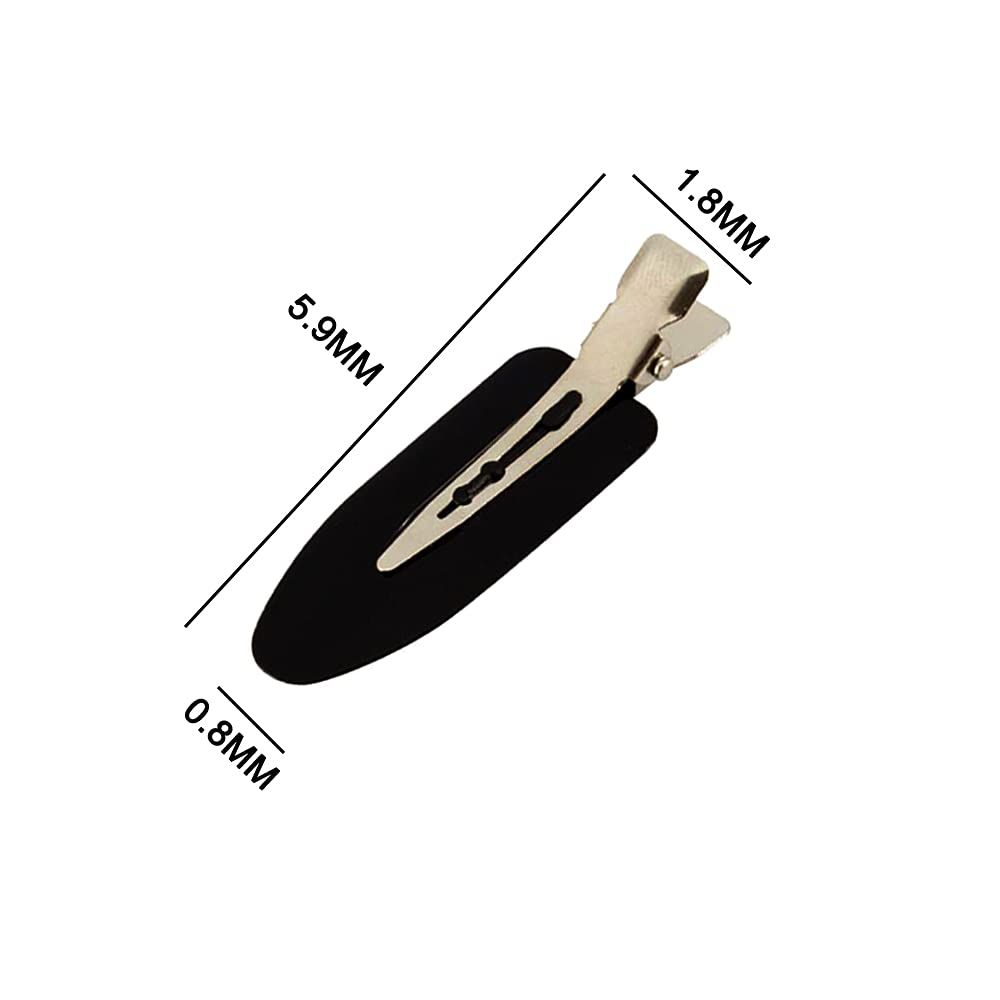 6 Pieces No Bend Hair Clips, No Crease Hair Clip for Hairstyling, Makeup Clips for Women and Girls Christmas Gifts (Black) — image 4