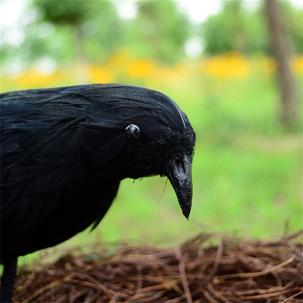 Black Crow Decoration Halloween Realistic Feathered Crows Haunted House Decor for Party Decoration Supplies — image 6