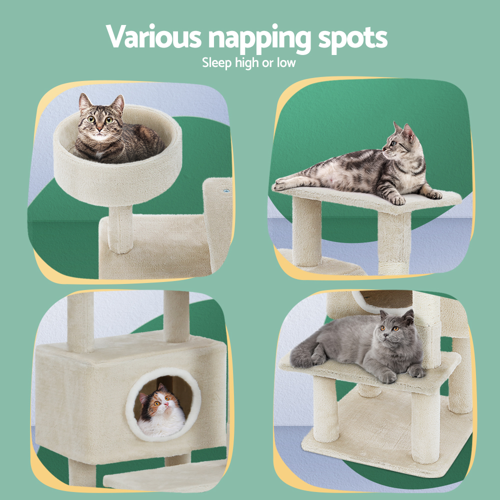 i.Pet Cat Tree 90cm Scratching Post Tower Scratcher Wood Condo House Bed Trees โ image 6