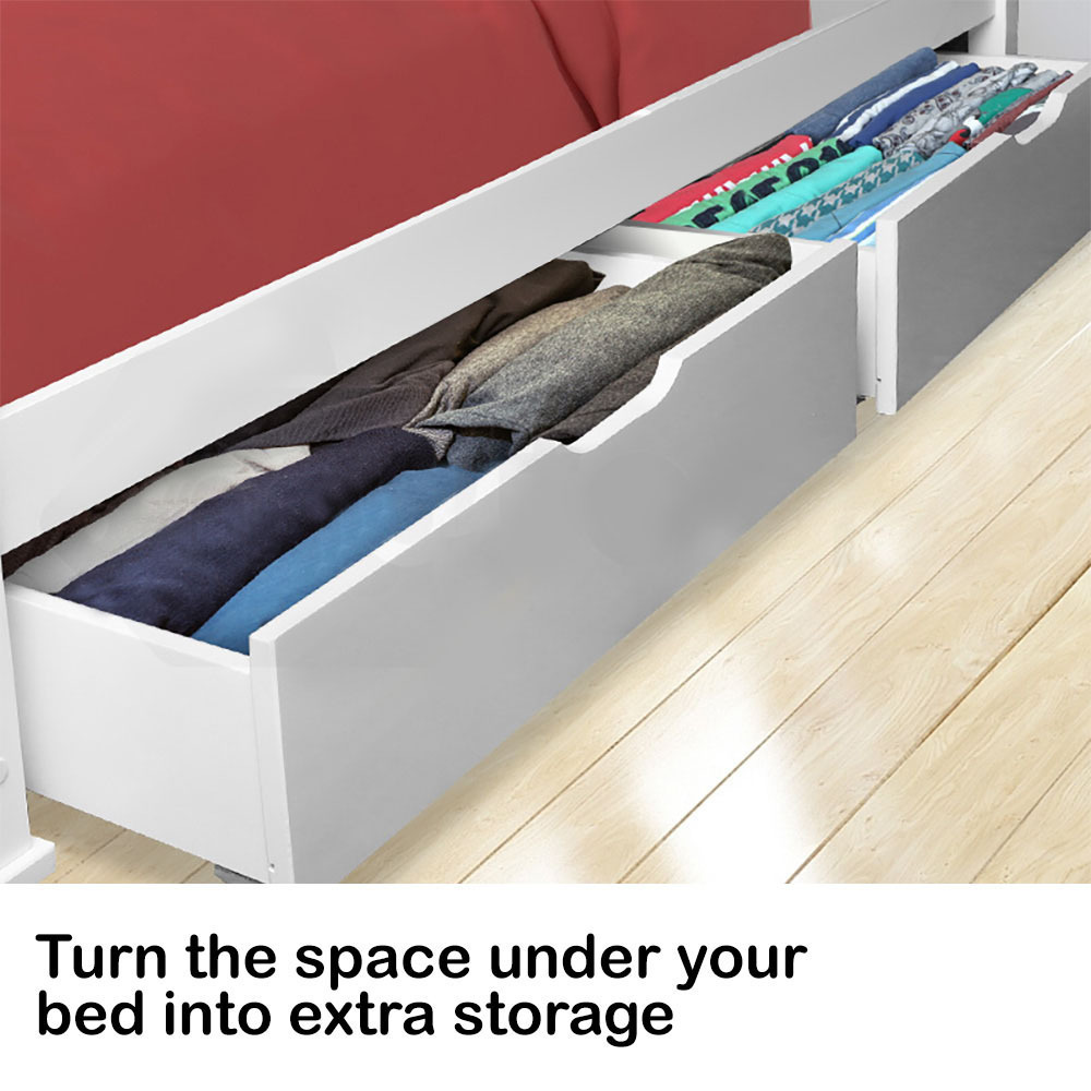 Kingston Slumber Trundle Under Bed Storage Drawers, 2 Pieces, White — image 6