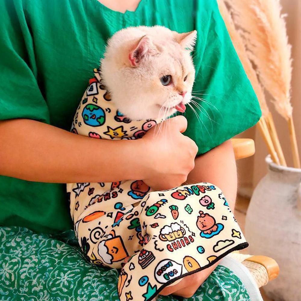 Anti-Escape Cat Grooming Wrap Mat Anti-Scratch Calming Wrap for Pet Nail Clipping Multifunctional Pet Mat - XL โ image 2