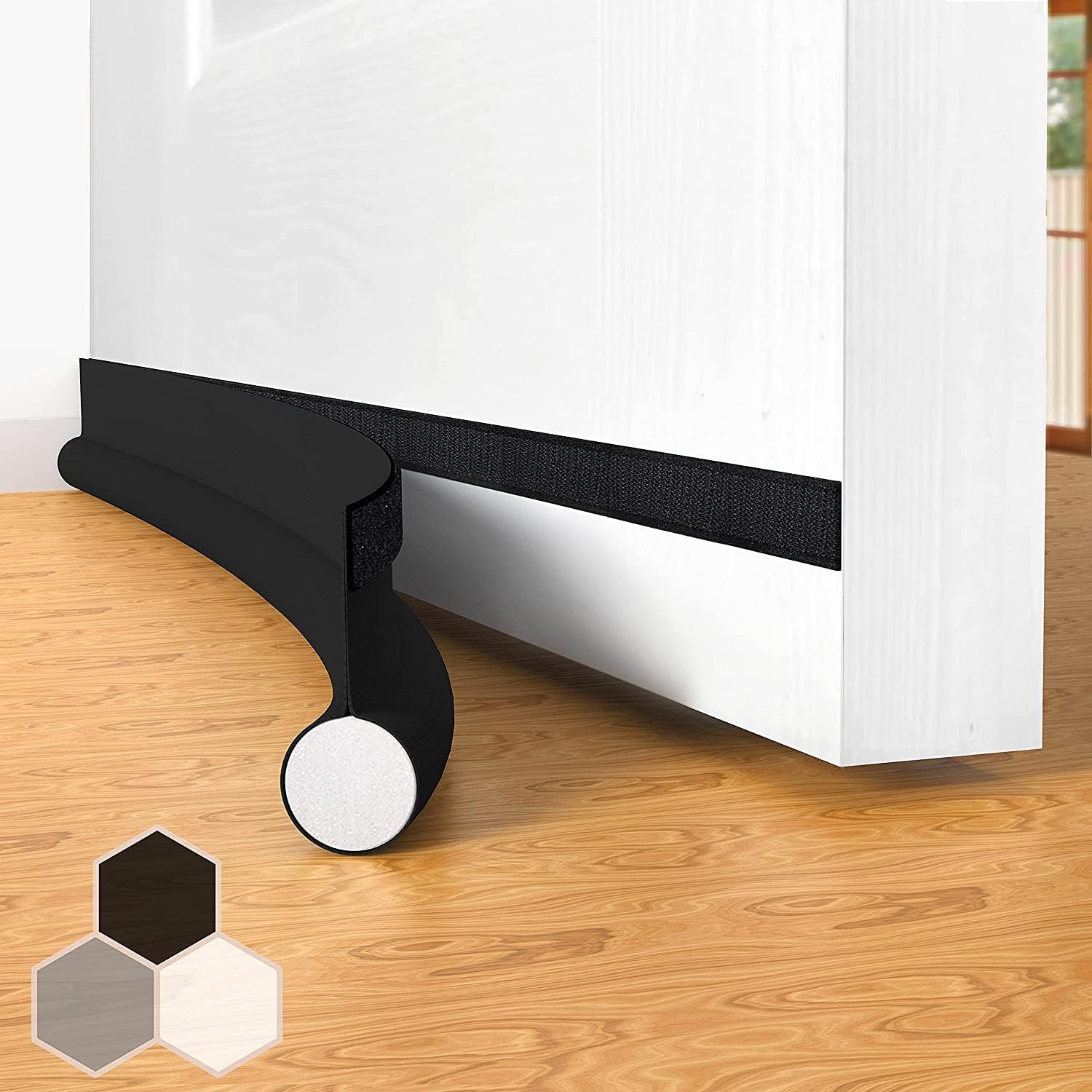 Door stopper, draft excluder, 37 inch, cuttable, draft excluder, insulator, sound insulation, heat insulation, insect repellent, suitable for indoor and