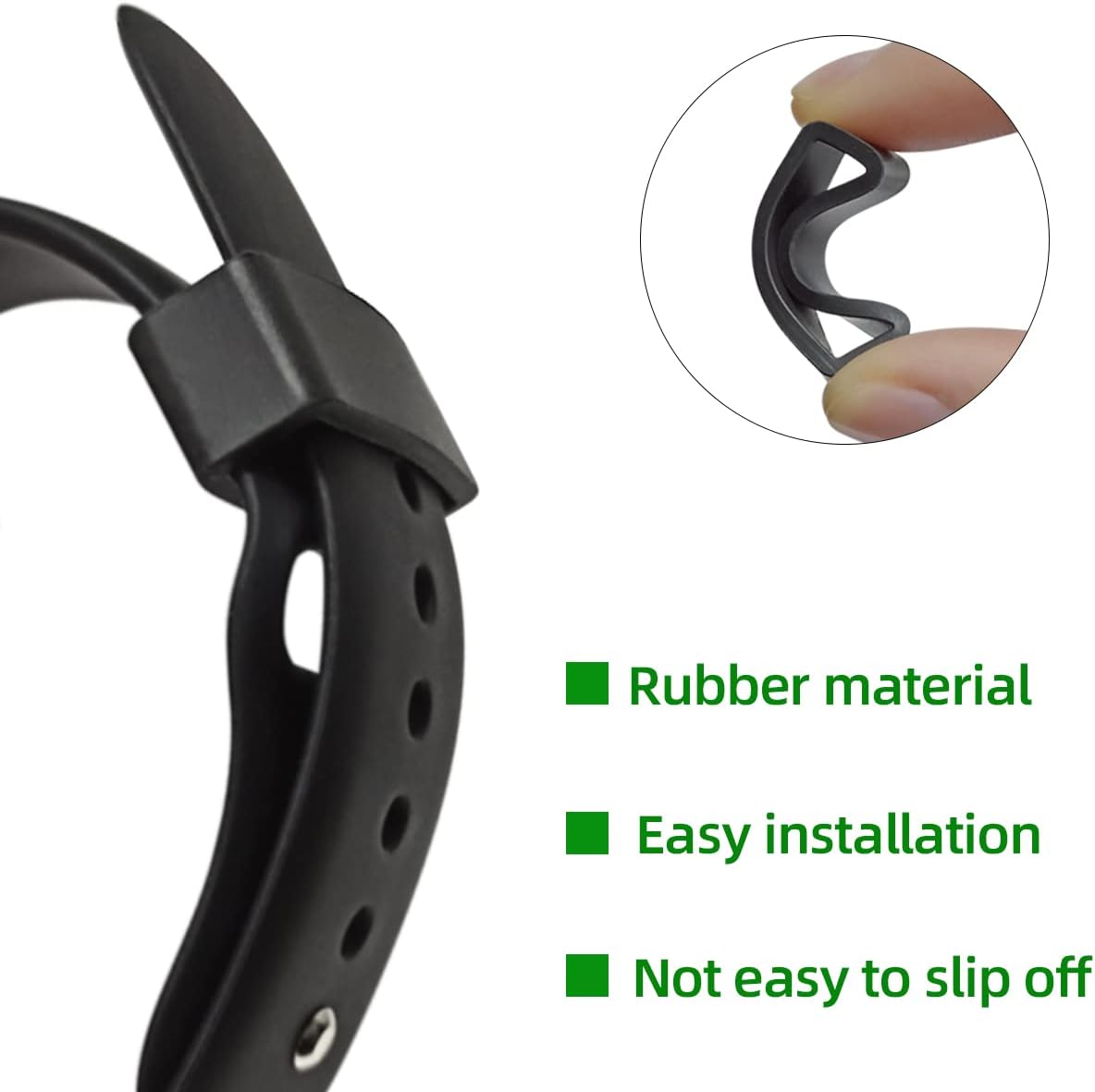 6 Pcs Watch Band Loop Holder Keeper for Resin Belt, Replacement Fastener Rings for Silicone Leather Rubber Watch Strap, Durable Fastener Retainer Size(22mm) โ image 4
