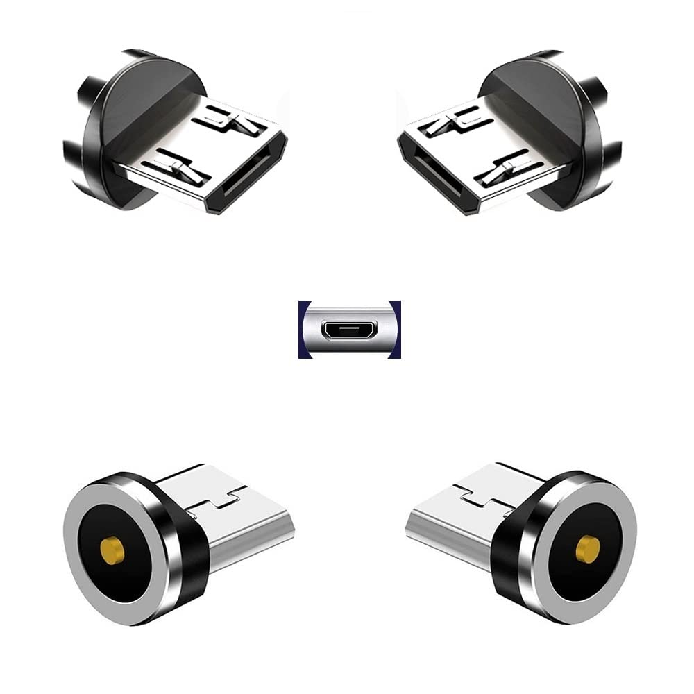 Magnetic Charging Series (Micro Tips),Just 4 Micro Tips Without Nylon Braided USB Cable No Charger Cords