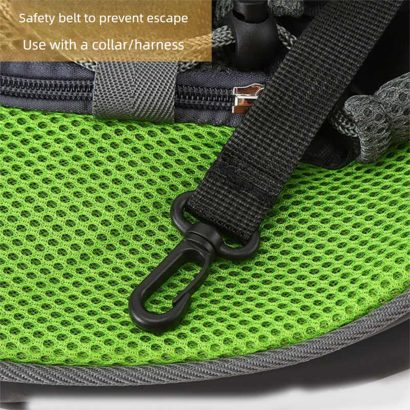Pink Portable Pet Sling Backpack for Small Dogs and Cats – Size S with Breathable Mesh Design — image 3