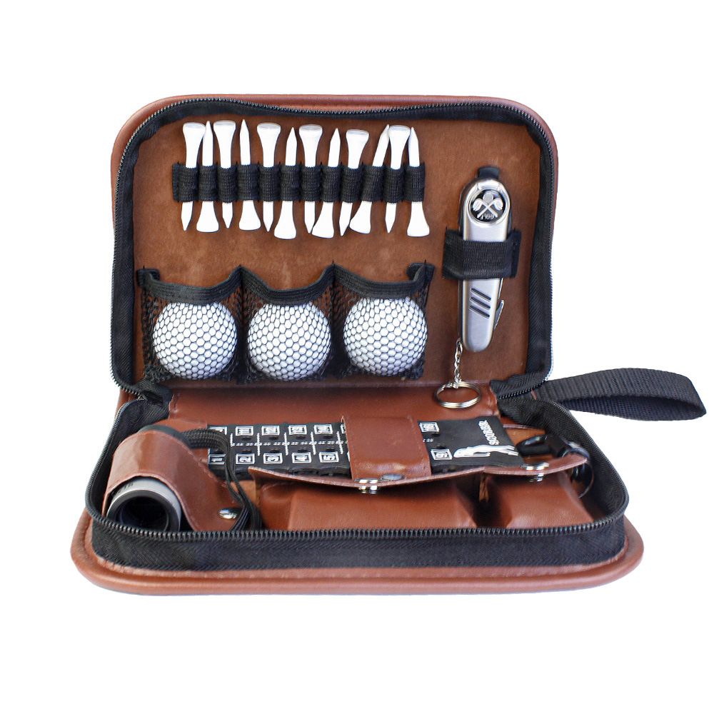 Golf Gifts for Men and Women, Golf Accessories Set with Hi-End Case, Golf Balls, Rangefinder, Golf Tees, Brush, Multifunctional Divot Knife, Scorer, Golf Ball