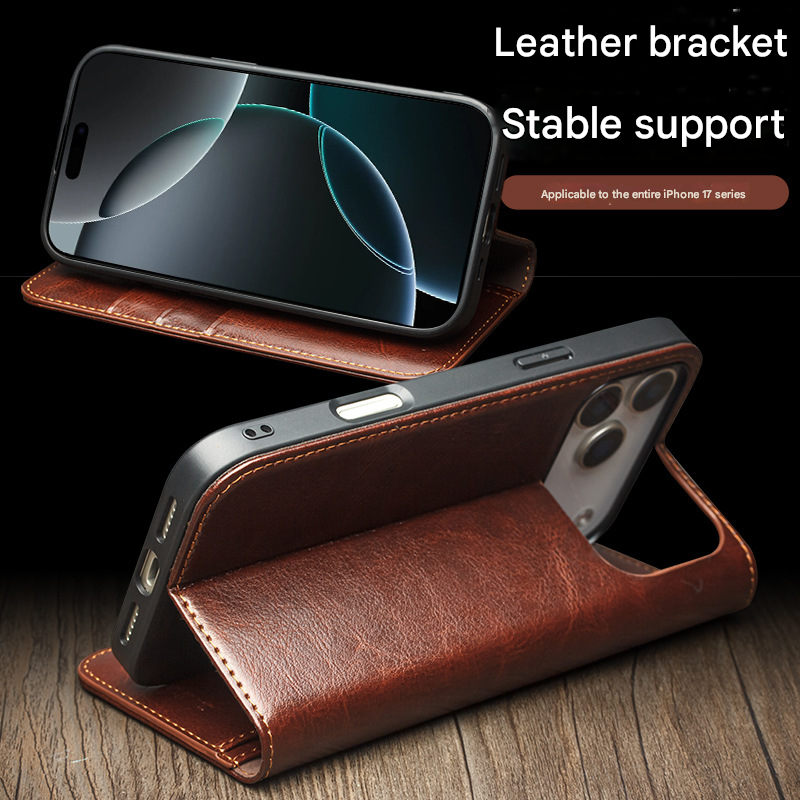 For iPhone 17 Horizontal Flip Leather Case with Holder & Card Slots & Wallet โ image 3