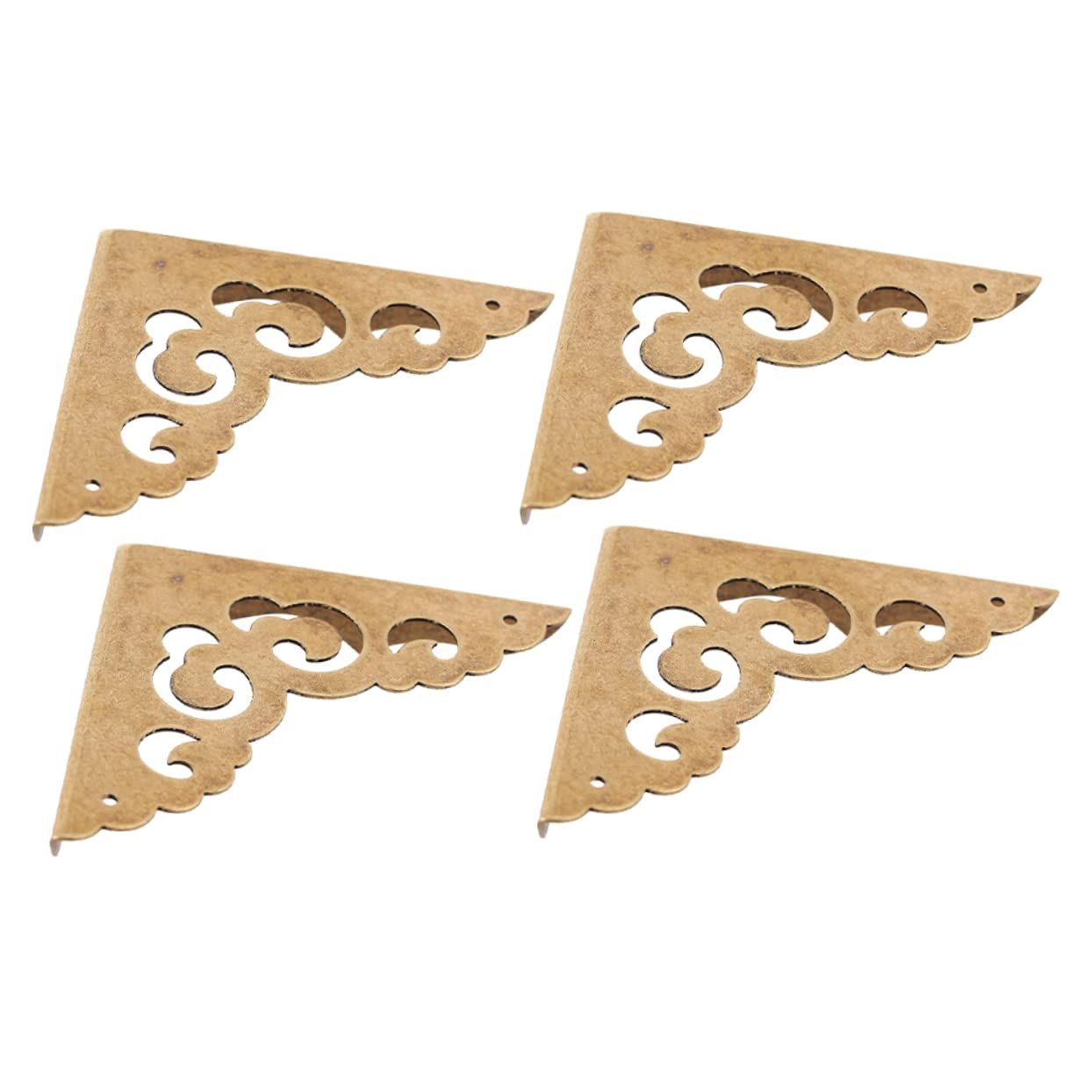 8 Pcs Furniture Copper Corner Guard Doll House Fish Tank Corner Bumper Woodland Cake Decorations Book Corner Protectors Table โ image 5