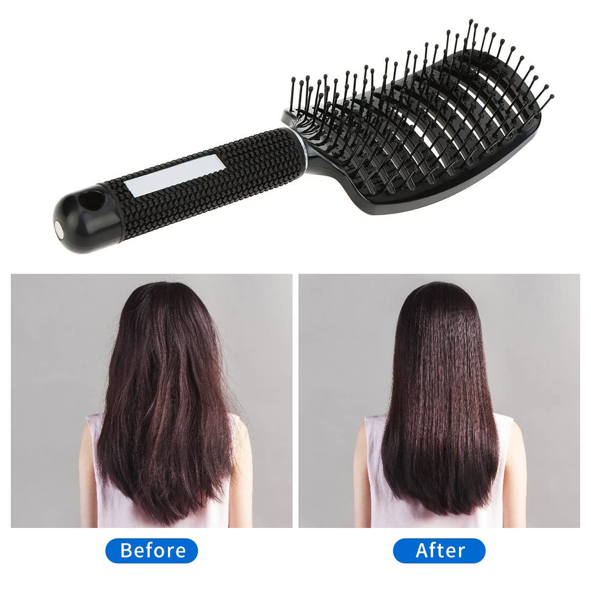 Vent Brush,Flex Vented Detangling Styling Hair Brush for Long Thick Curly Hair, Massage Brush for Women, Pink — image 5