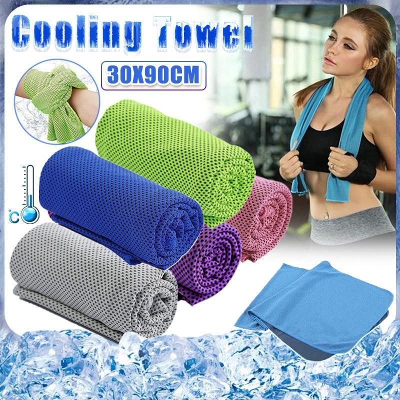 Instant Cooling Towel Gym Sport Golf Exercise Jog Cycling Outdoor Ice Cold Scarf - Dark Blue โ image 2