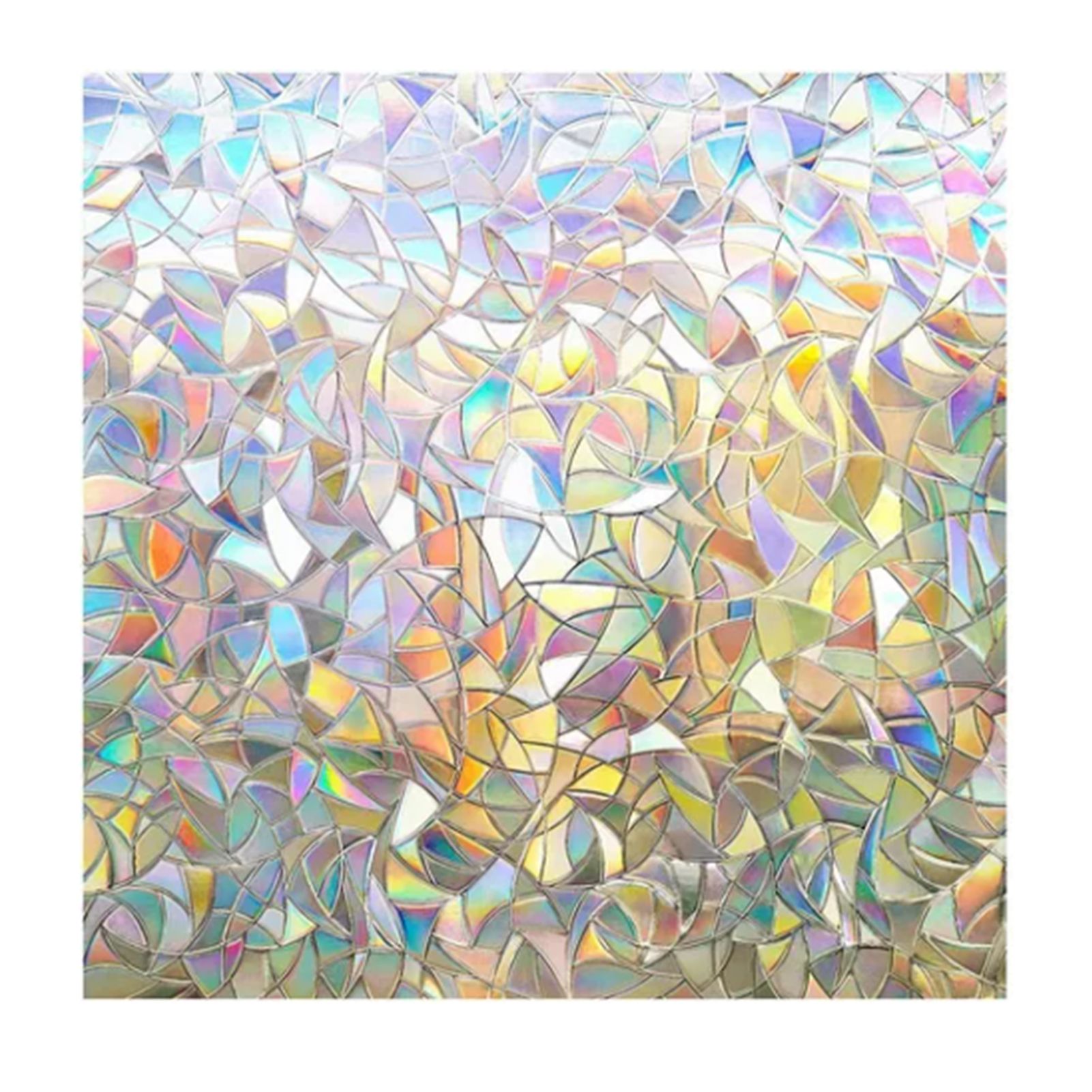 45x200cm Decorative Window Privacy Film 3D Rainbow Window Film Static Cling Window Sticker — image 4