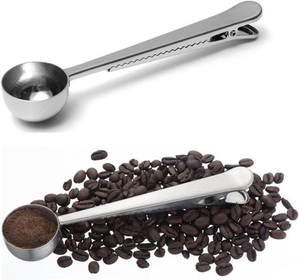 Coffee Scoop Clip Stainless Steel Tablespoon Coffee Spoon With long handle Multifunction Sealing Bag Clip For Tea โ image 5