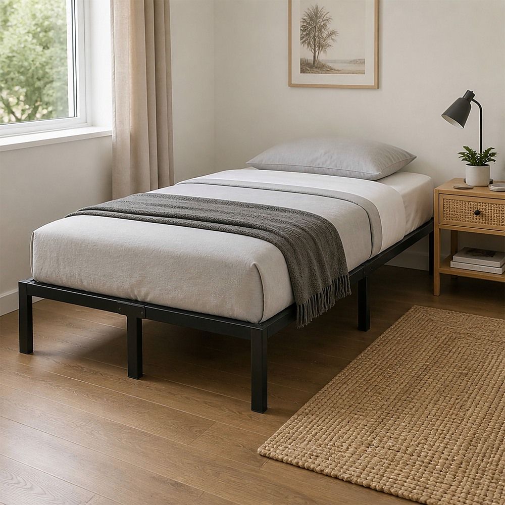 Metal Bed Frame – Heavy-Duty Steel Base for King Single Mattress — image 3